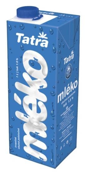 Mléko Tatra s víčkem, polotučné, 1 l