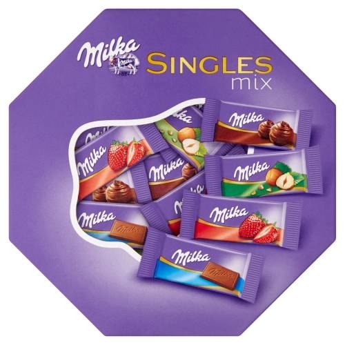 Čokoláda Milka Singles, mix, 138 g