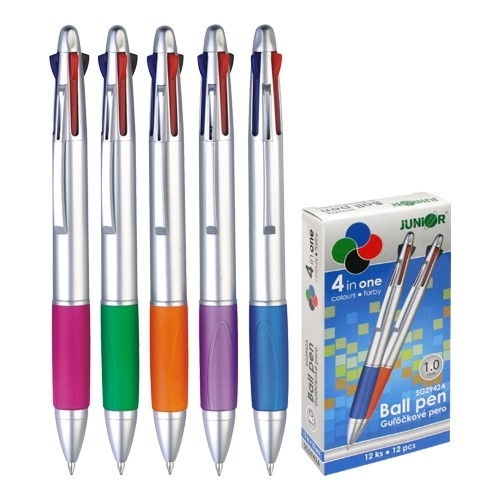 Pero kuličkové čtyřbarevné, mix barev