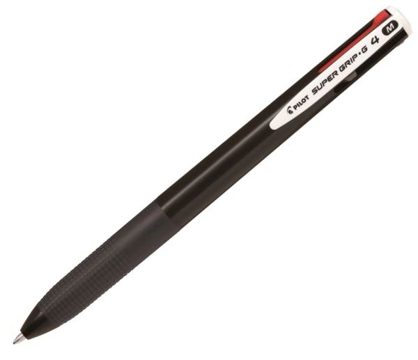 Pero kuličkové Pilot SuperGrip-G4, čtyřbarevné, černé tělo