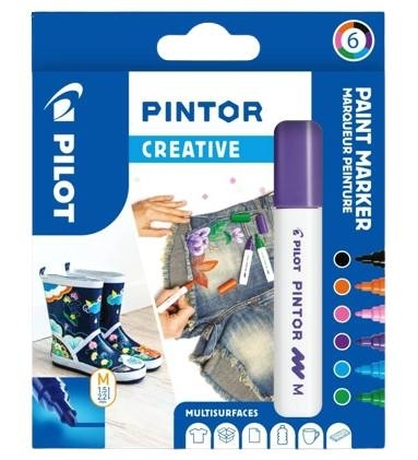 Popisovač dekorační Pilot Pintor 4076 Creative, M, 6 ks