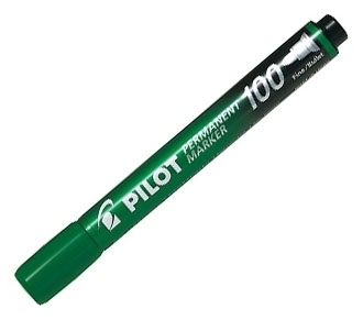 Popisovač permanentní Pilot 100, 1 mm, zelený